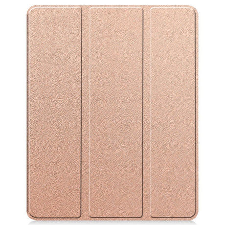 EIDERWOOD iPad Air 13" (2025 / 2024) Tri-Fold Leather Flip Cover m. Apple Pencil Holder - Rose Gold