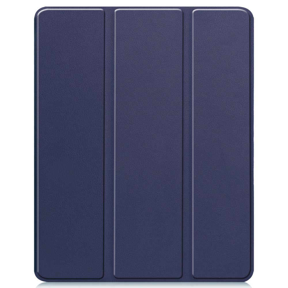 EIDERWOOD iPad Air 13" (2025 / 2024) Tri-Fold Leather Flip Cover m. Apple blyantholder - blå