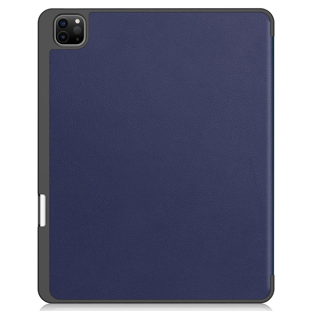 EIDERWOOD iPad Air 13" (2025 / 2024) Tri-Fold Leather Flip Cover m. Apple blyantholder - blå