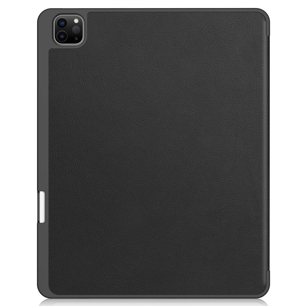 EIDERWOOD iPad Air 13" (2025 / 2024) Tri-Fold Leather Flip Cover med Apple blyantholder - svart