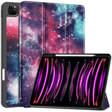 EIDERWOOD iPad Air 13" (2025 / 2024) Tri-Fold flip-deksel i kunstskinn med sovefunksjon - Galaxy