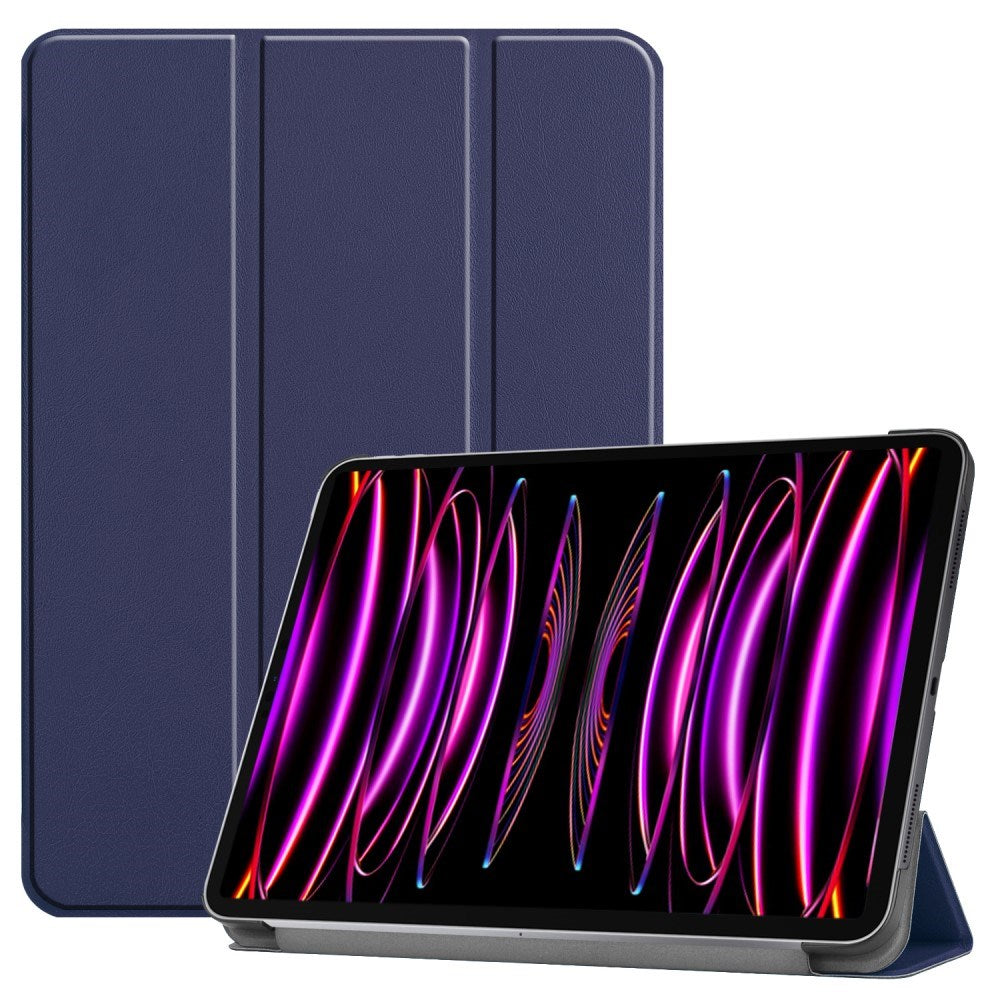 EIDERWOOD iPad Air 13" (2025 / 2024) Tri-Fold Leather Flip Cover - Blå