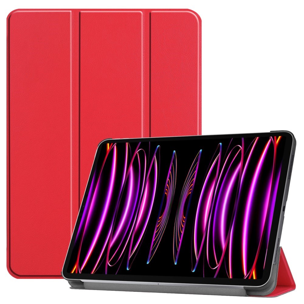 EIDERWOOD iPad Air 13" (2025 / 2024) Tri-Fold Leather Flip Cover - Rød