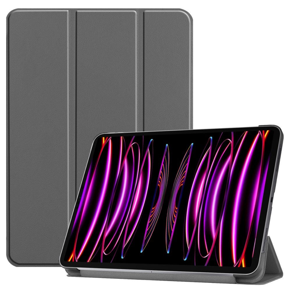 EIDERWOOD iPad Air 13" (2025 / 2024) Tri-Fold Leather Flip Cover - Grå