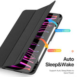 iPad Pro 13" (2024) DUX DUCIS DOMO Series Flip Cover m. Penneholder - Svart