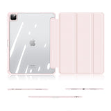 iPad Pro 13" (2025 / 2024) Shockproof Flip Cover m. Penholder - DUX DUCIS TOBY Series - Gennemsigtig / Pink