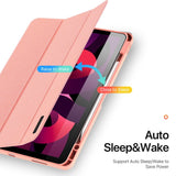 iPad Air 13" (2025 / 2024) DUX DUCIS DOMO Series Flip Cover m. penneholder - rosa
