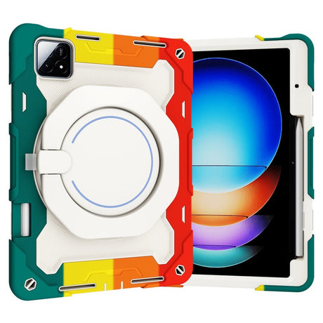 EIDERWOOD Xiaomi Pad 6S Pro Anti-Drop nettbrettdeksel m. Stativ og penneholder - Multi Color V2