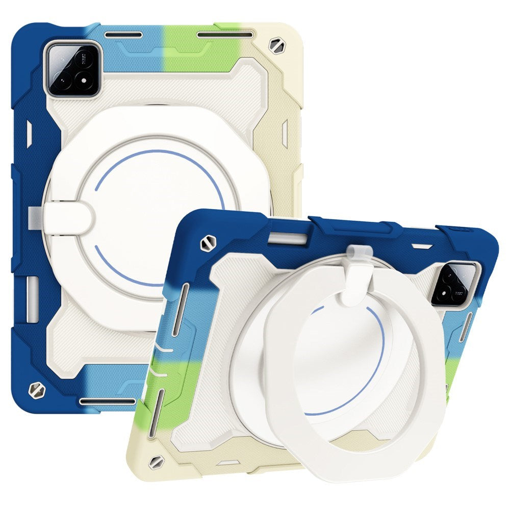 EIDERWOOD Xiaomi Pad 6S Pro Anti-Drop nettbrettdeksel m. Stativ og penneholder - Multi Color V1