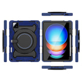 EIDERWOOD Xiaomi Pad 6S Pro Anti-Drop nettbrettdeksel m. Stativ og penneholder - Mørkeblå