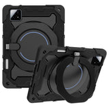 EIDERWOOD Xiaomi Pad 6S Pro Anti-Drop nettbrettdeksel m. Stativ og penneholder - svart