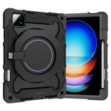 EIDERWOOD Xiaomi Pad 6S Pro Anti-Drop nettbrettdeksel m. Stativ og penneholder - svart