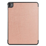 EIDERWOOD iPad Pro 13" (2024) Tri-Fold Leather Flip Cover - Rose Gold