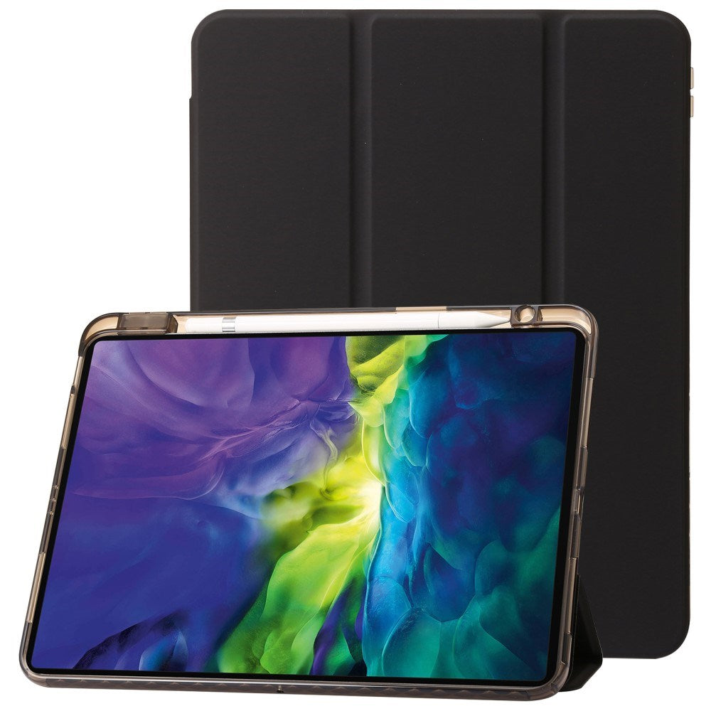 EIDERWOOD iPad Pro 13" (2025 / 2024) Tri-Fold Kunst Læder Flip Cover m. Apple Pencil Holder - Sort