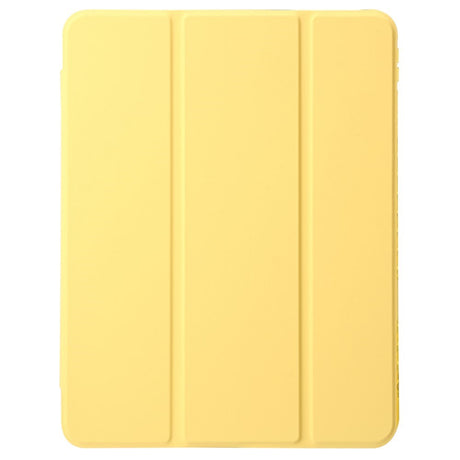 EIDERWOOD iPad Pro 11" (2024) Tri-Fold Faux Leather Flip Cover m. Apple blyantholder - gul