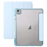 EIDERWOOD iPad Air 13" (2025 / 2024) Tri-Fold Kunst Læder Flip Cover m. Apple Pencil Holder - Lyseblå