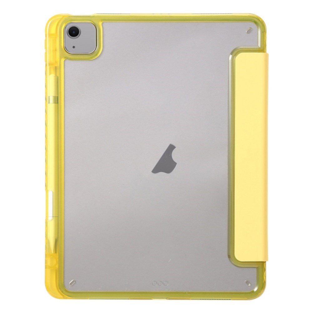 EIDERWOOD iPad Air 13" (2025 / 2024) Tri-Fold Faux Leather Flip Cover m. Apple blyantholder - gul