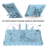 Samsung Galaxy Tab A11+ (Plus) / A9+ (Plus) EIDERWOOD Butterfly Børne Cover m. Skulderstrop & Ståfunktion - Lyseblå