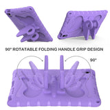 Samsung Galaxy Tab A11+ (Plus) / A9+ (Plus) EIDERWOOD Butterfly Børne Cover m. Skulderstrop & Ståfunktion - Lilla