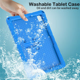 Samsung Galaxy Tab A11+ (Plus) / A9+ (Plus) EIDERWOOD Butterfly Børne Cover m. Skulderstrop & Ståfunktion - Blå