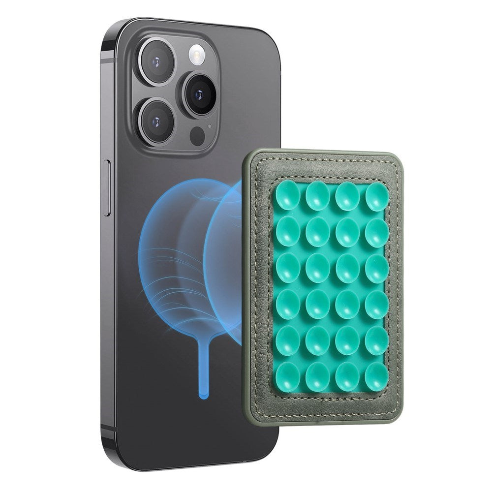 Silikone Sugekop Mobilholder m. MagSafe - Grøn