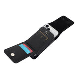 Universal lærveske for mobil m. 360° klemme - svart (maks. mobil: 150 x 80 mm)