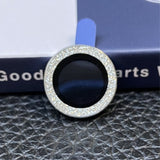 iPhone 13 / 13 Mini Kamera Lens beskyttelse m. Glitterkant - Sølv