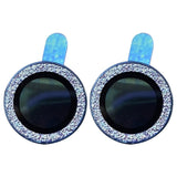 iPhone 13 / 13 minikamera linsebeskyttelse m. Glitterkant - Blå