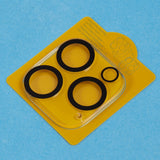 iPhone 16 Pro kamerabeskyttelse i herdet glass - gjennomsiktig m. Svart kant