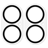 iPhone 16 / 16 Plus 2 stk. Herdet kamerabeskyttelsesglass - gjennomsiktig m. Svart kant