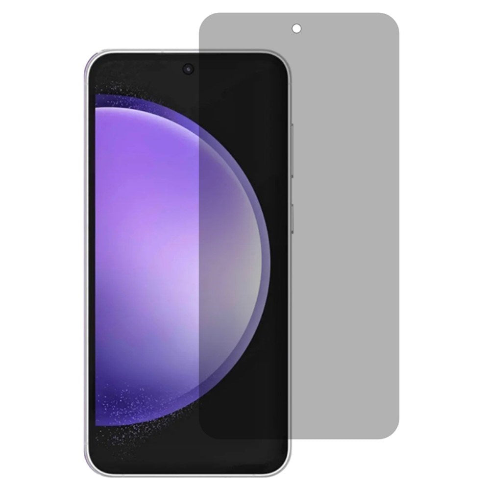 Samsung Galaxy S24 FE skjermbeskytter i glass m. Personvern - Full passform - Black Edge