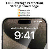 iPhone 16 skjermbeskytter 2.5D herdet glass - Veskevennlig - Gjennomsiktig