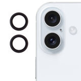 iPhone 16 / 16 Plus beskyttelsesglass til kameralinse - svart