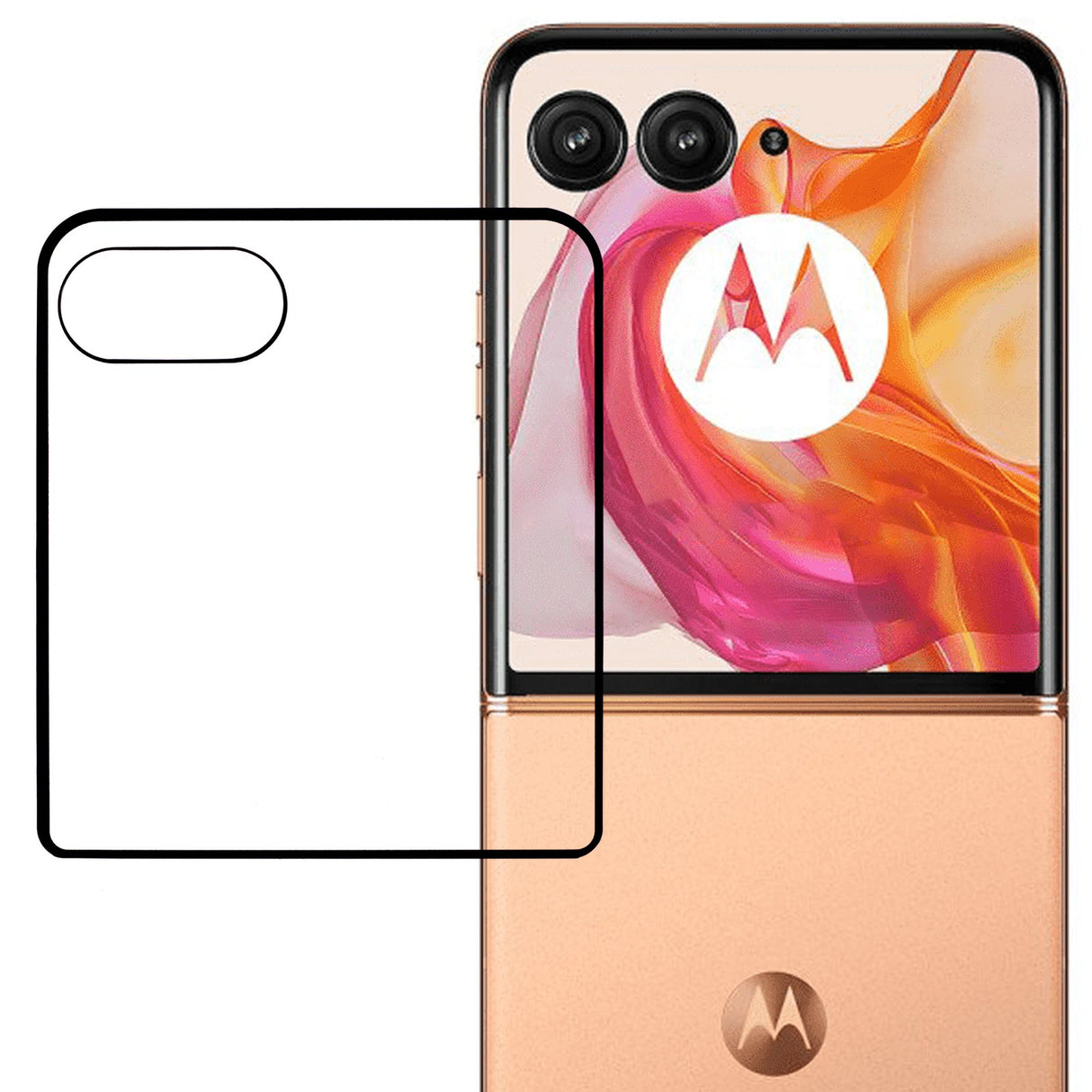 Motorola Razr 50 Ultra 5G Skjermbeskytter bak i herdet glass - Gjennomsiktig