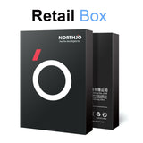 NORTHJO iPhone 16 Pro / 16 Pro Max Beskyttelse til Kameralinse m. Pyntesten - Brun