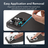 iPhone 16 / 16 Plus ESR kameralinse beskyttelsesglass - gjennomsiktig / svart