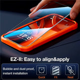 iPhone 16 Pro Torras skjermbeskytter - Personvern - Full Fit - Installasjonsramme - Gjennomsiktig