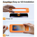 iPhone 16 Torras skjermbeskytter - Personvern - Full Fit - Installasjonsramme - Gjennomsiktig