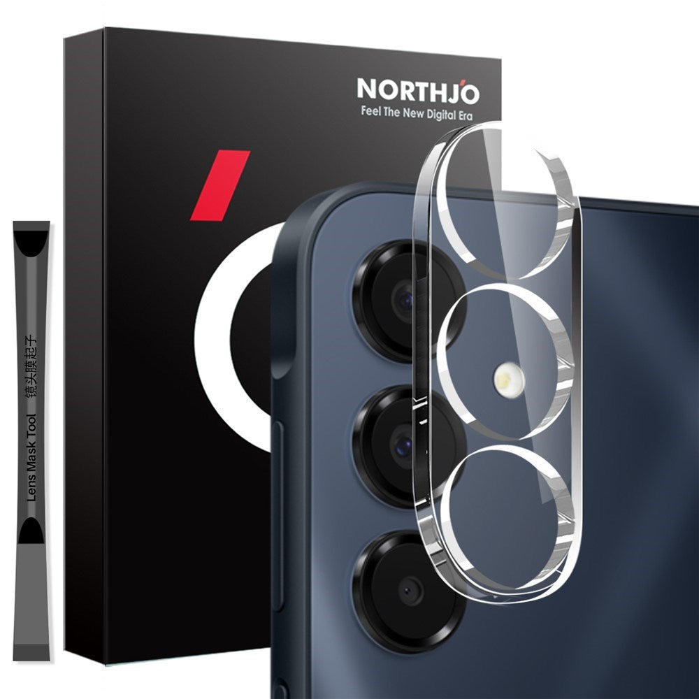 Samsung Galaxy A16 (4G/5G) NORTHJO Hærdet Kameralinsebeskyttelsesglas - Gennemsigtig