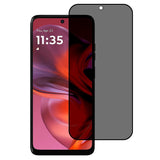 Full Fit Hærdet Skærmbeskyttelsesglas - Motorola Moto G05 - Privacy Funktion - Gennemsigtig