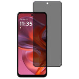 Full Fit Hærdet Skærmbeskyttelsesglas - Motorola Moto G15 / G05 - Privacy Funktion - Gennemsigtig