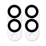 Samsung Galaxy S25 Edge Hærdet Beskyttelsesglas - Kameralinse - 2 Stk. - Gennemsigtig / Sort