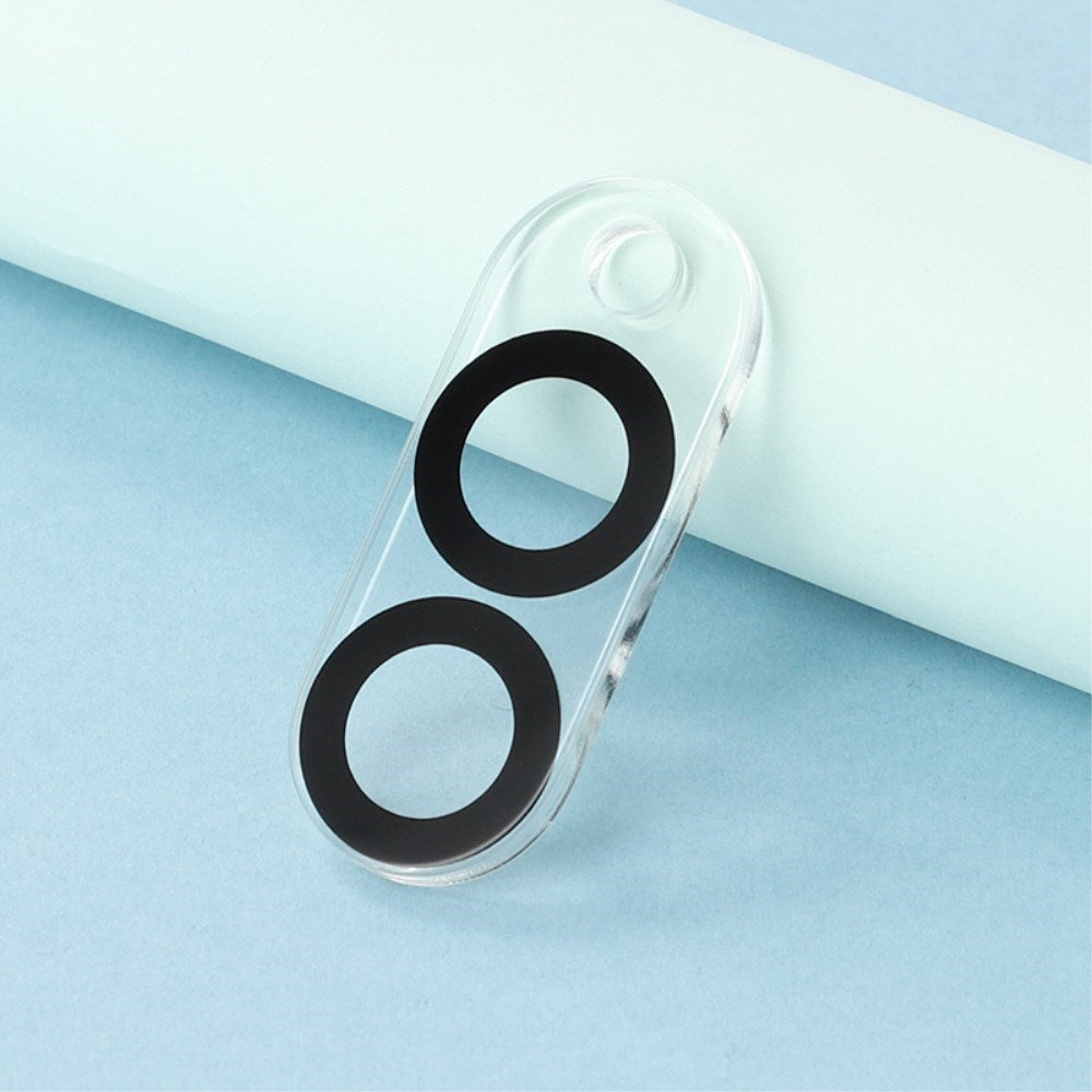 Samsung Galaxy S25 Edge Hærdet Beskyttelsesglas - Kameralinse - 2 Stk. - Gennemsigtig / Sort