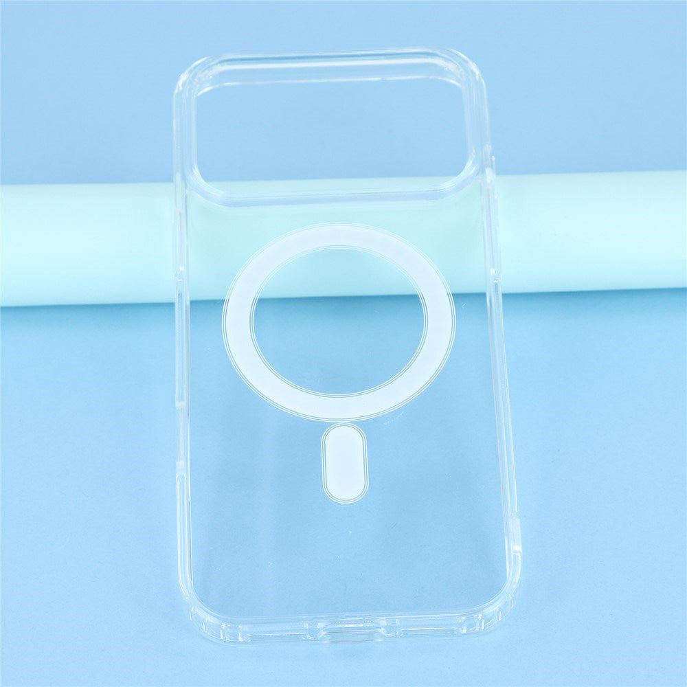 3 i 1 Beskyttelsessæt - iPhone 17 Pro - m. Skærmbeskyttelse | MagSafe Cover | Kameralinsebeskyttelse - Gennemsigtig / Sort Kant