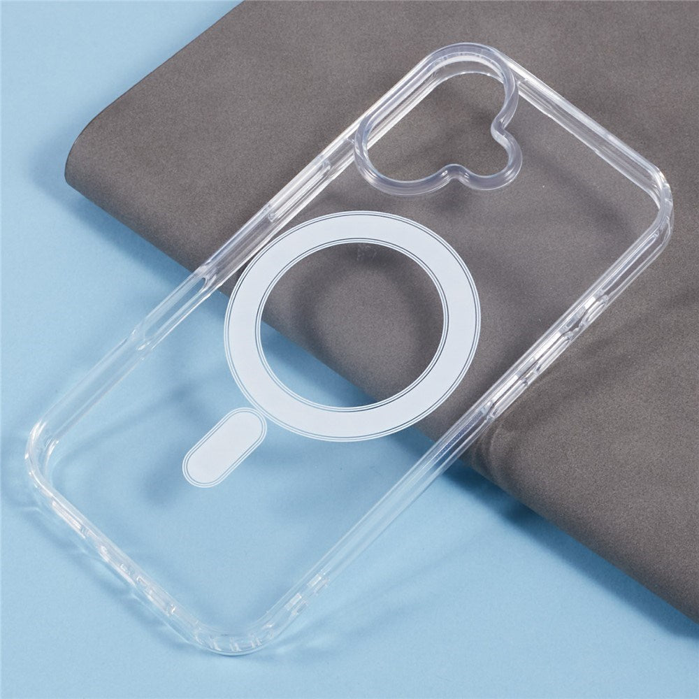 3 i 1 Beskyttelsessæt - iPhone 17 - m. Skærmbeskyttelse | MagSafe Cover | Kameralinsebeskyttelse - Gennemsigtig / Sort Kant