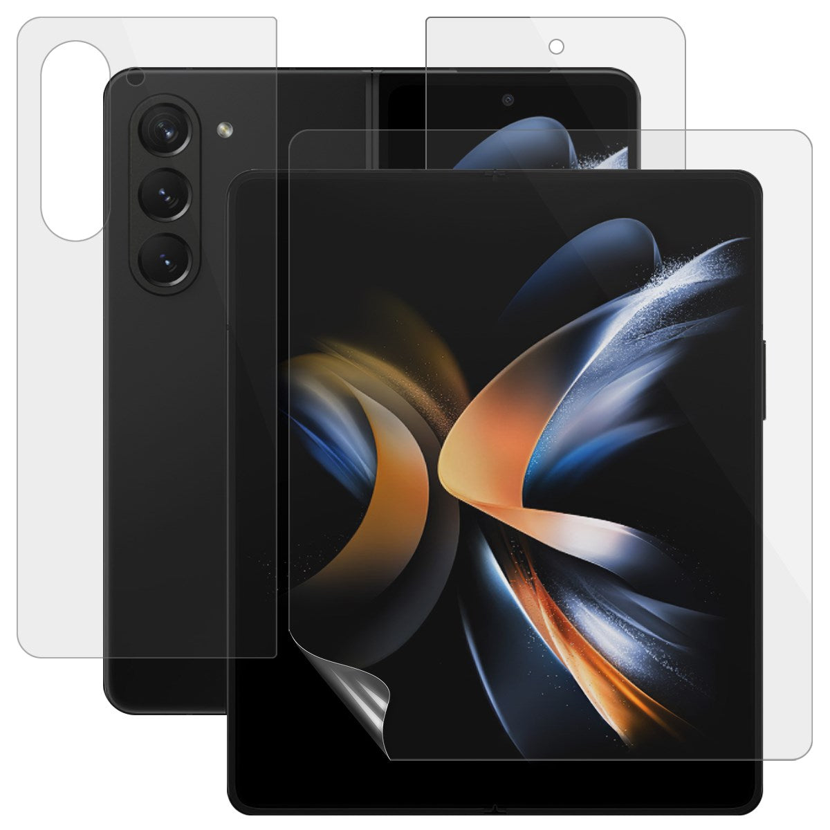 Samsung Galaxy Z Fold7 Beskyttelsesfilm 3-i-1 - Gennemsigtig