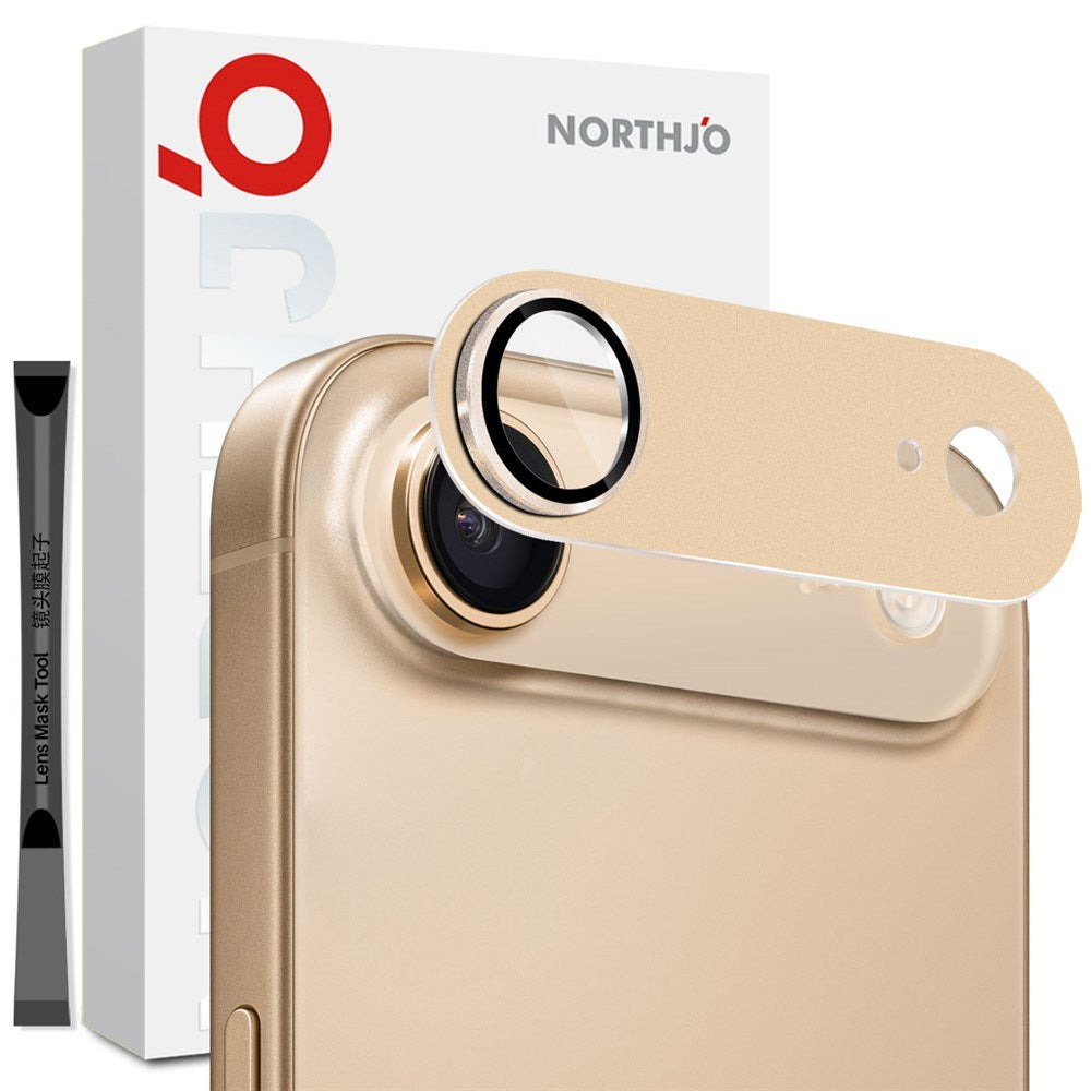 iPhone Air NORTHJO Kameralinsebeskyttelse - Mat Metal & Glas - Guld