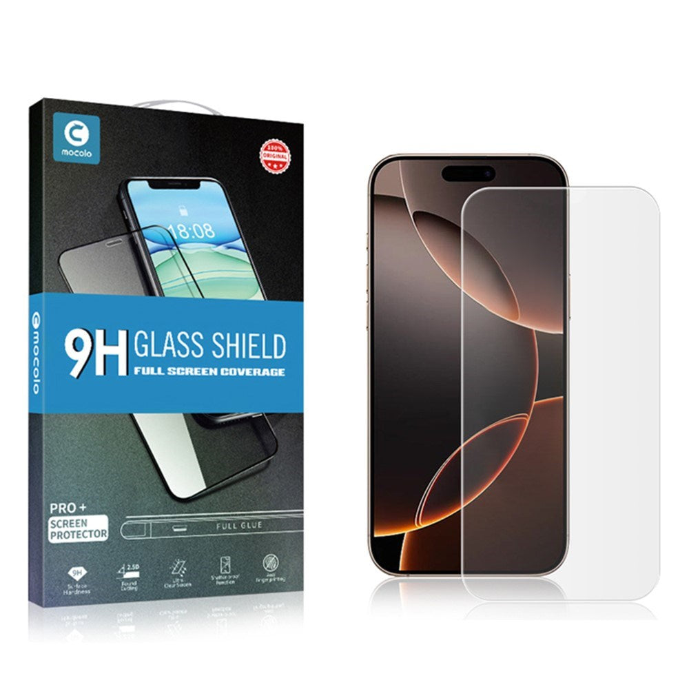 iPhone 18 Pro / 17 Pro MOCOLO Hærdet Beskyttelsesglas til Skærm - Gennemsigtig