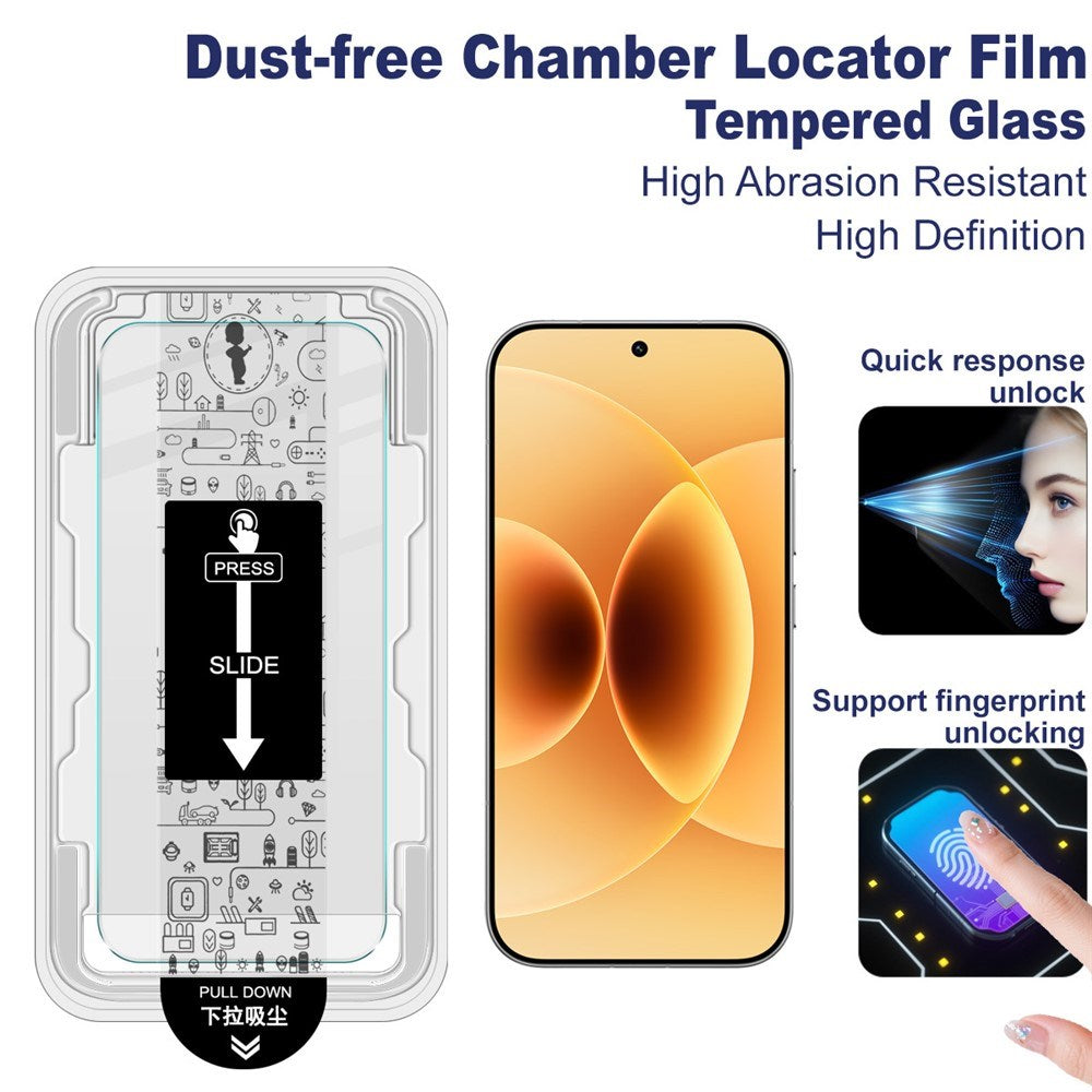 Xiaomi 17 / 17 Pro IMAK Skærmbeskyttelse Hærdet Glas - inkl. Installationsramme - Gennemsigtig