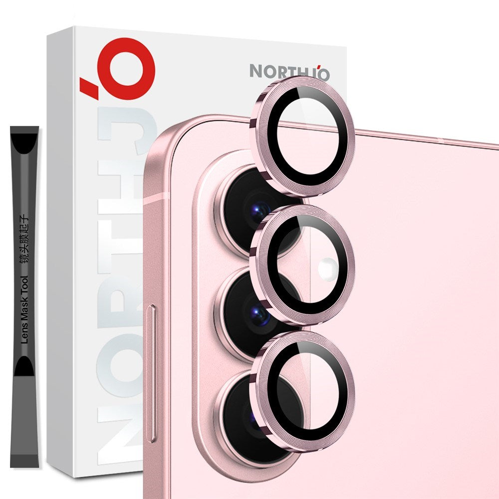 Samsung Galaxy S26 NORTHJO Metal & Glas Kameralinsebeskyttelse - Lyserød